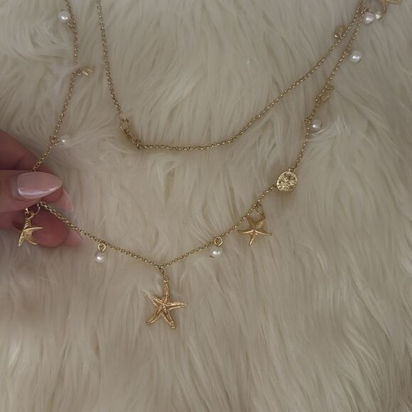 Gold Starfish and Pearl body chain - Picture 4 of 4